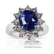 blue Platinum Sapphire Ring