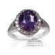 18kt purple sapphire ring 