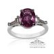 Purplish Pink sapphire and diamond ring 