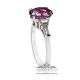purplish pink sapphire and diamond platinum ring