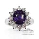 Purple Sapphire Ceylon Platinum Ring