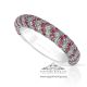 platinum pink sapphire band for women 