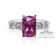 natural pink sapphire white gold ring