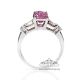 18ct pink sapphire and diamond ring