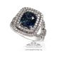 Natural blue Sapphire Diamond Ring photo