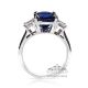 royal blue sapphire and platinum ring 