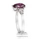 Pink Ceylon Sapphire and diamond platinum ring