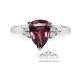 Untreated Pink Ceylon sapphire engagement ring