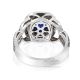 2.17 ct Untreated blue sapphire Platinum ring 
