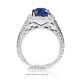 blue sapphire Platinum ring