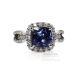 blue sapphire ring in platinum 