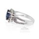 blue sapphire 2.58 ct  and platinum ring