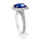 vivid blue sapphire and diamond engagement ring sets