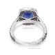 Platinum and blue sapphire  ring