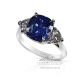 platinum and blue Sapphire Ring