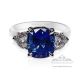 blue Sapphire Platinum Ring 
