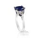 blue sapphire  4.22 ct  and diamonds  ring