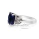 vivid blue sapphire and diamond ring