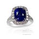 Vivid Blue sapphire platinum rings 