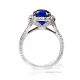 Vivid blue sapphire Platinum Ring for  her 