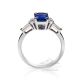 natural blue sapphire Platinum rings 