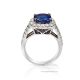 Untreated Blue Sapphire Platinum Ring