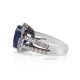 blue sapphire and diamond ring in platinum