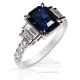Blue Sapphire Platinum Ring