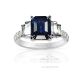 Blue Sapphire 2.67 ct platinum Ring
