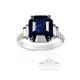 Natural Blue Sapphire and diamonds ring