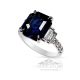 Blue Sapphire Ring Asscher cut ring