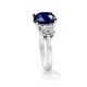 Blue Ceylon Sapphire wedding ring 