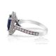 natural sapphire and diamonds Platinum ring 