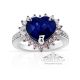 blue sapphire rings heart cut engagement