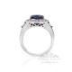 Platinum 950 and blue sapphire ring 