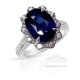 4.12 ct Custom Sapphire Ring - Platinum 950 - GIA