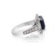 Platinum and diamond blue Sapphire Ring