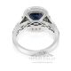Blue Sapphire and platinum ring 
