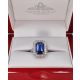 Royal blue sapphire and diamond ring 