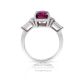 Rich purplish pink sapphire ring