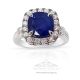 vivid blue sapphire and diamond ring