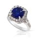 vivid blue sapphire cushion cut engagement rings