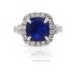 vivid blue sapphire platinum ring