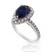 pear shaped diamond and sapphire ring