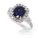 blue Sapphire platinum 950 ring