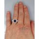 blue sapphire ring in the finger 