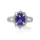 violet blue sapphire platinum ring 