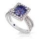 purple blue sapphire diamond ring