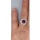 pink sapphire and platinum ring for ladies