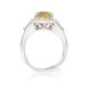 Platinum ring with yellow sapphire 